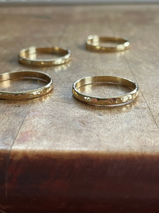 Brass Ring, Hand Hammered Brass Ring, Brass Band, Handmade Brass Ring, Hammered Brass Ring Band
