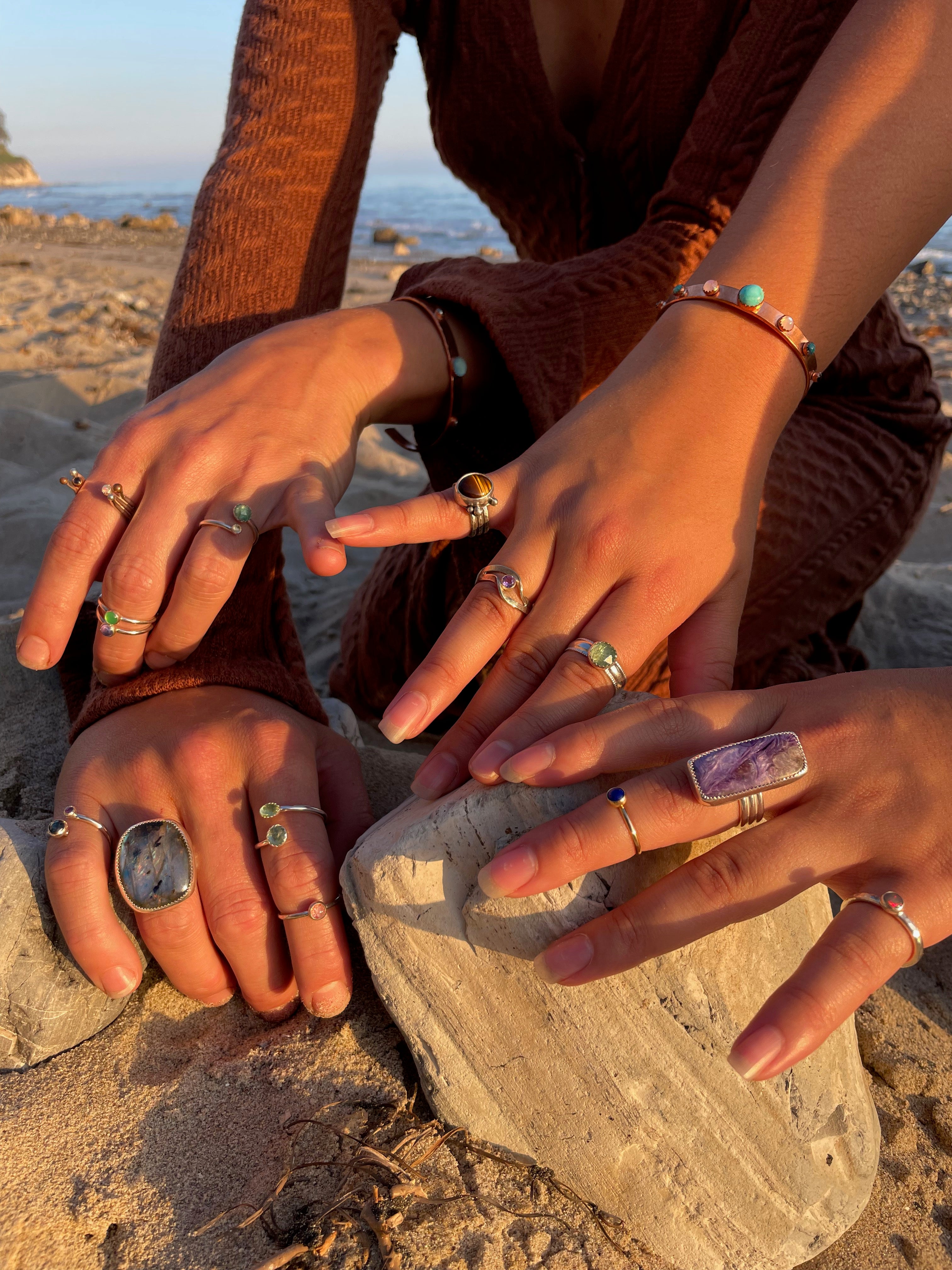 Natural Gem Rings by MattyRo custom made jewelry
